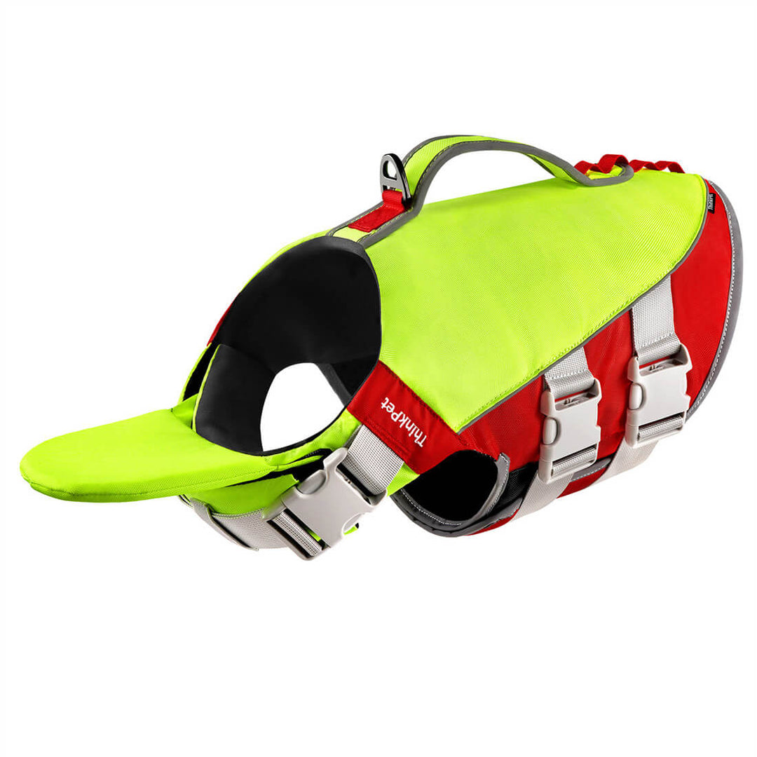 Dog Life Jacket Vest for Swimming With Chin Float ThinkPet